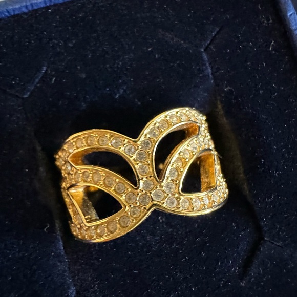 Gold Swarovski Protect Wings Ring US size 6 - Picture 4 of 7